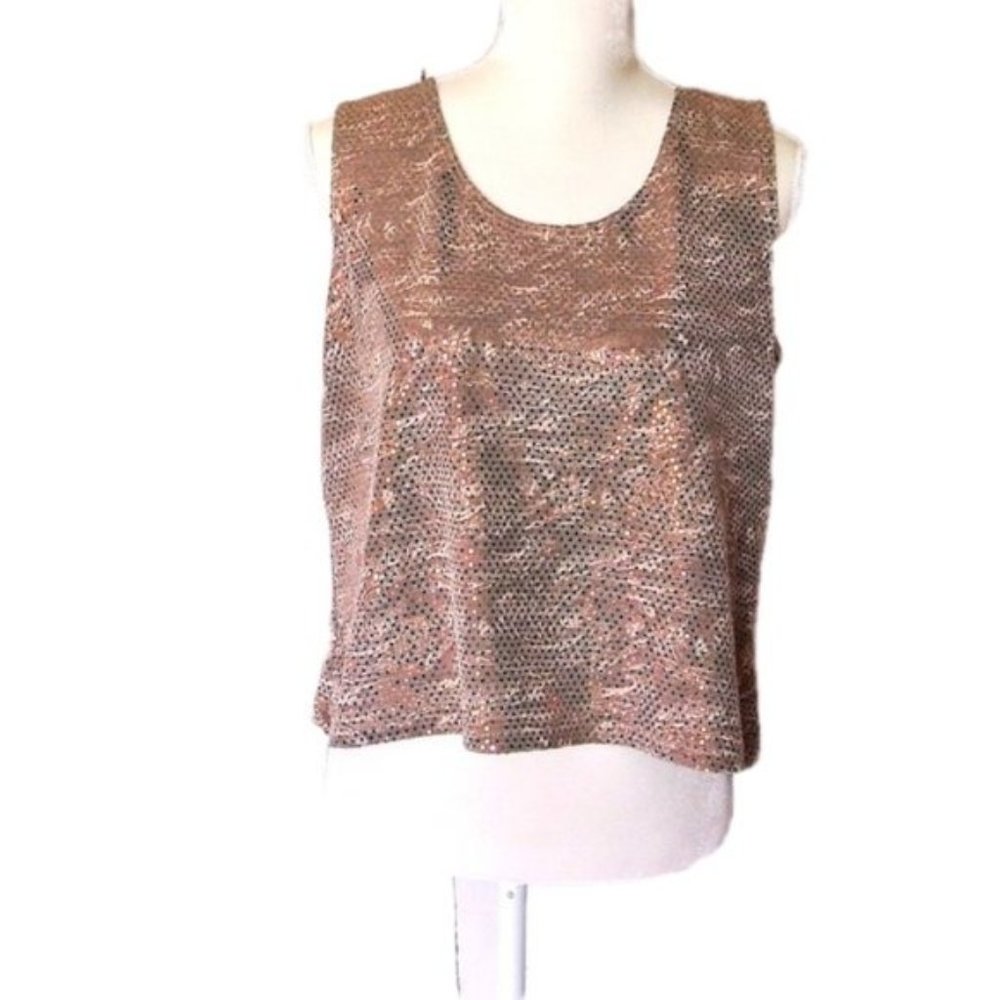 Allure Glitter Retro Crop Tank top XL